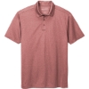 Custom Port Authority Heathered Silk Touch Performance Polo. Garnet Hthr