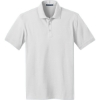 Custom Port Authority Stretch Pique Polo. White