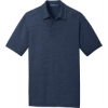 Custom Port Authority Digi Heather Performance Polo. Dress Blue Navy