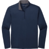 Custom Port Authority Silk Touch Performance 1/4-Zip Navy Blue/Steel Gray