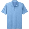 Custom Port Authority Shadow Stripe Polo. Carolina Blue