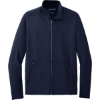 Custom Port Authority Accord Stretch Fleece Full-Zip Navy Blue