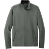 Custom Port Authority Accord Stretch Fleece Full-Zip Pewter Gray