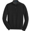 Custom Port Authority Interlock 1/4-Zip. Deep Black/Charcoal Heather Gray