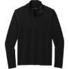 Custom Port Authority Microterry 1/4-Zip Pullover Deep Black