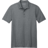 Custom Port Authority Fine Pique Blend Polo Charcoal Gray Heather