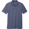 Custom Port Authority C-FREE Cotton Blend Pique Polo Navy Heather Blue