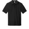 Custom Port & Co Combed Ring Spun Pique Polo. Jet Black