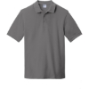 Custom Port & Co Combed Ring Spun Pique Polo. Medium Grey