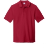 Custom Port & Co Combed Ring Spun Pique Polo. Red