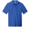 Custom Port & Co Combed Ring Spun Pique Polo. Royal Blue