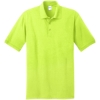 Custom Port & Co Core Blend Jersey Knit Polo. Safety Green