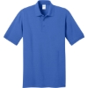 Custom Port & Co Core Blend Jersey Knit Pocket Polo. Royal Blue