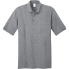 Custom Port & Co Tall Core Blend Jersey Knit Polo. Athletic Heather Gray