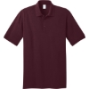 Custom Port & Co Tall Core Blend Jersey Knit Polo. Athletic Maroon Red