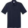 Custom Port & Co Tall Core Blend Jersey Knit Polo. Deep Navy Blue