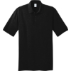 Custom Port & Co Tall Core Blend Jersey Knit Polo. Jet Black
