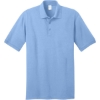 Custom Port & Co Tall Core Blend Jersey Knit Polo. Light Blue