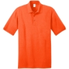 Custom Port & Co Tall Core Blend Jersey Knit Polo. Safety Orange