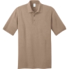 Custom Port & Co Tall Core Blend Jersey Knit Polo. Sand Beige
