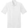 Custom Port & Co Tall Core Blend Jersey Knit Polo. White