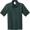 Custom Port & Co Youth Core Blend Jersey Knit Polo. Dark Green