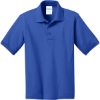 Custom Port & Co Youth Core Blend Jersey Knit Polo. Royal Blue