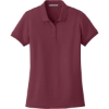 Custom Port Authority Womens Core Classic Pique Polo. Burgundy Red
