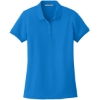 Custom Port Authority Womens Core Classic Pique Polo. Coastal Blue