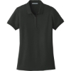 Custom Port Authority Womens Core Classic Pique Polo. Deep Black