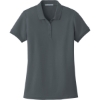 Custom Port Authority Womens Core Classic Pique Polo. Graphite Gray