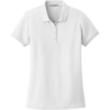 Custom Port Authority Womens Core Classic Pique Polo. White