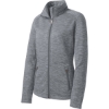 Custom Port Authority Womens Digi Stripe Fleece Jacket. Grey