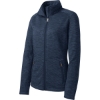 Custom Port Authority Womens Digi Stripe Fleece Jacket. Navy Blue Stripe