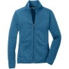Custom Port Authority Womens Sweater Fleece Jacket. Medium Blue Heather