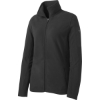 Custom Port Authority Womens Summit Fleece Full-Zip Jacket. Black/Black
