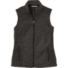 Custom Port Authority Womens Sweater Fleece Vest Black Heather