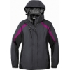 Custom Port Authority Womens Colorblock 3-in-1 Jacket. Mag Gy/Blk/Bry