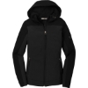 Custom Port Authority Womens Hooded Core Soft Shell Jacket. Black