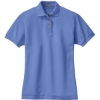 Custom Port Authority Womens Heavyweight Cotton Pique Polo. Blueberry
