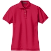 Custom Port Authority Womens Heavyweight Cotton Pique Polo. Red
