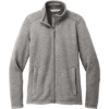 Custom Port Authority Womens Arc Sweater Fleece Jacket Deep Smoke Heather Gray