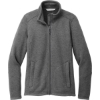 Custom Port Authority Womens Arc Sweater Fleece Jacket Gray Smoke Heather