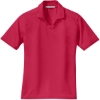 Custom Port Authority Womens Rapid Dry Polo. Red
