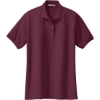 Custom Port Authority Womens Silk Touch Polo. Burgundy Red