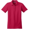 Custom Port Authority Womens Stain-Resistant Polo. Red