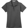 Custom Port Authority Womens Tech Pique Polo. Grey Smoke