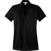 Custom Port Authority Womens Performance Fine Jacquard Polo. Black