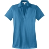 Custom Port Authority Womens Performance Fine Jacquard Polo. Ocean Blue