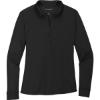 Custom Port Authority Womens Silk Touch Performance Long Sleeve Polo. Black